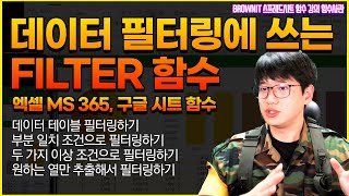 필터 기능을 함수로 구현하는 FILTER 함수 데이터 검색과 필터링이 더욱 쉬워집니다. - 브라운IT 함수사관