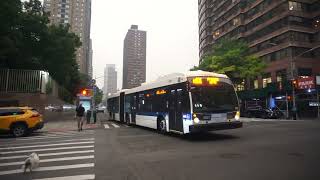 NYC Bus: Fort George bound LFS Artic Gen-3 5887 M101 LTD at 97 St/3 Av