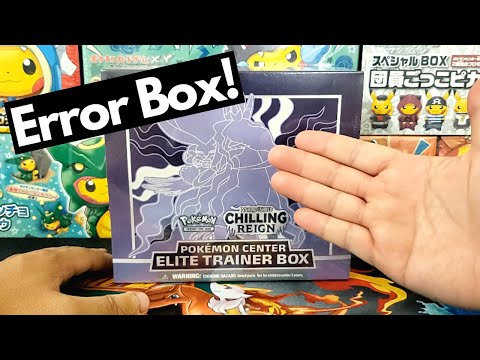Opening the Error Pokemon Center Chilling Reign Elite Trainer Box