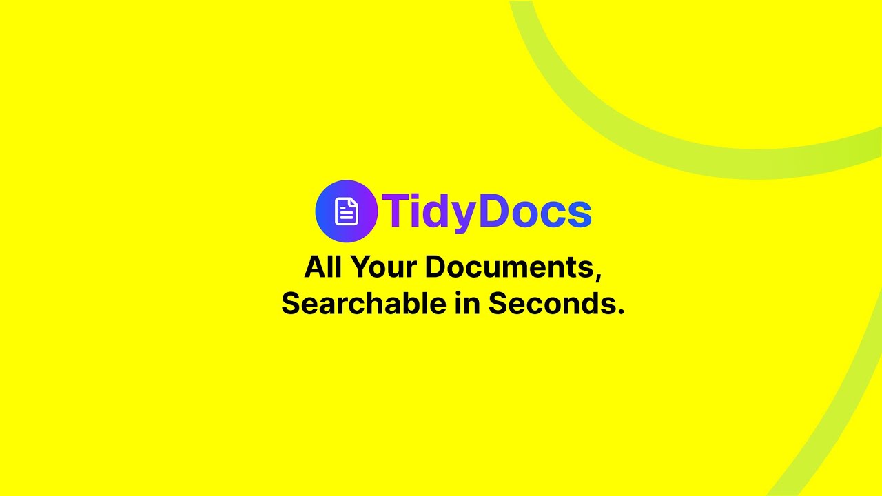 TidyDocs Explained in 30 Seconds