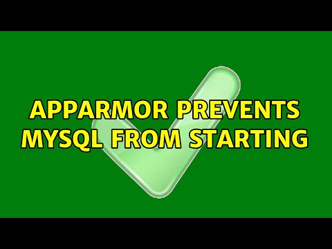 apparmor prevents mysql from starting