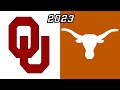 2023 Oklahoma Sooners vs Texas Longhorns Full Game Replay | Red River Rivalry | 1080p