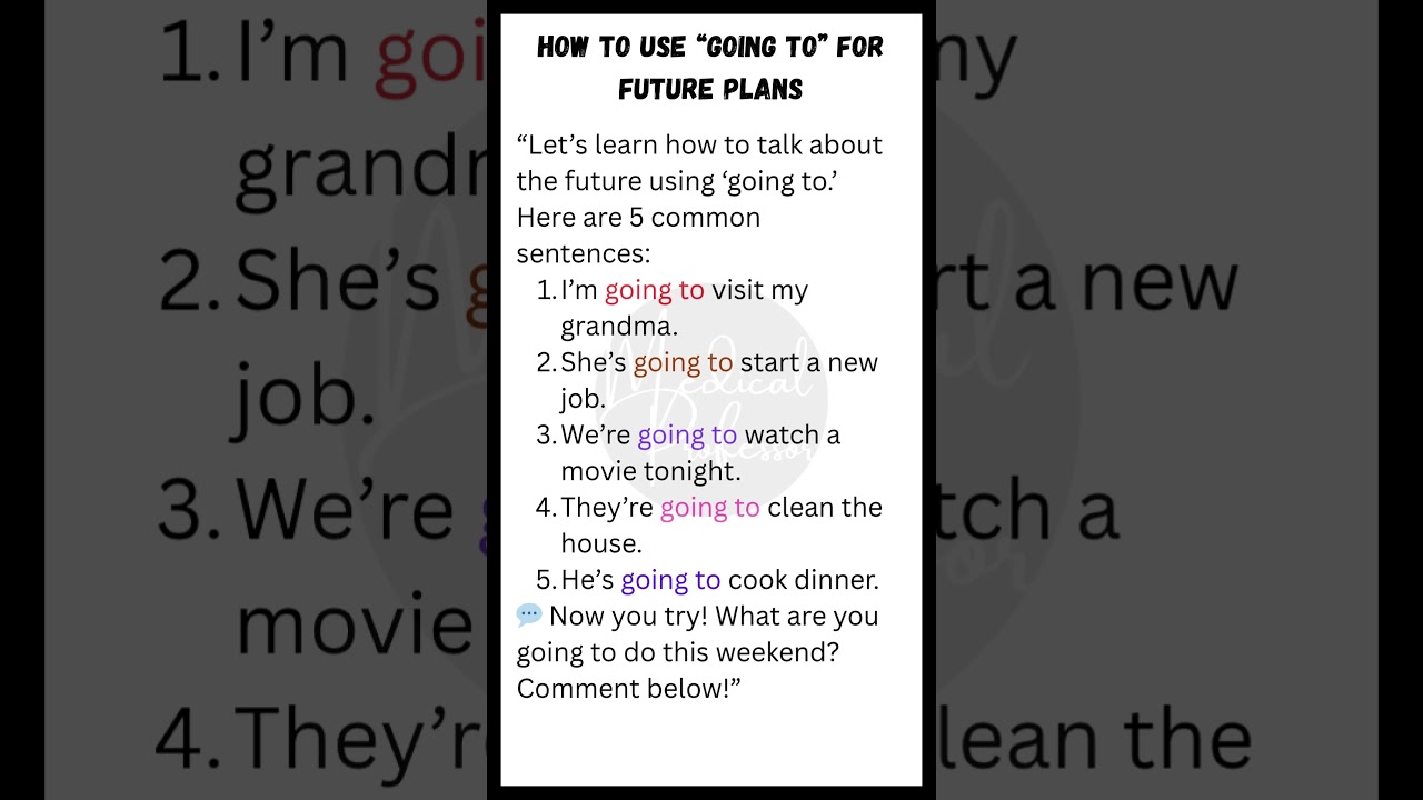 ✅ How to Use “Going To” for Future Plans | Speak English Naturally