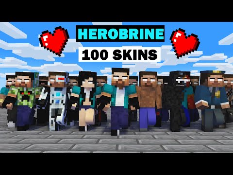 HEROBRINE 100 SKINS - MINECRAFT