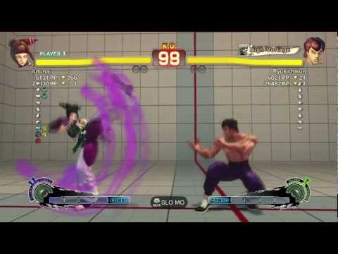lutuna (juri) Vs Ryukichikun (FeiLong) - SUPER STREET FIGHTER 4 AE Ver 2012 720P