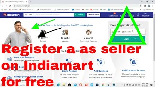 Register a as seller on Indiamart for free || how to login in indiamart as seller .