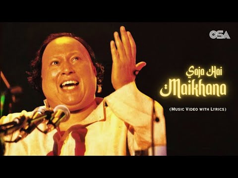 Saja Hai Maikhana (Official Lyric Video) I Ustad Nusrat Fateh Ali Khan I Sufi Qawwali