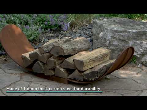 Ultimate Patio Outdoor Rustic Firewood Log Rack Holder Video