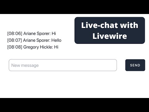 Laravel Livewire: componente simples de sala de bate-papo