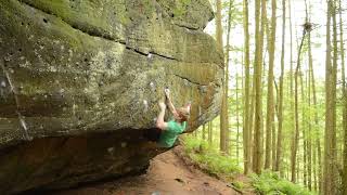 Video thumbnail of Crazy Horses, 7C+. Churnet