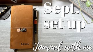 September Weekly Set Up | Journal With Me | Midori Travelers Notebook