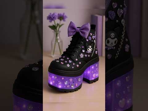 Sanrio shoes 🩵🩷💜🖤 #sanrio #kuromi #mymelody #cinnamoroll #kawaii #cute