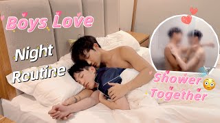 Boy's Love💞 Showering With Boyfriend 🥰Romantic Night Routine Cute Gay Couple