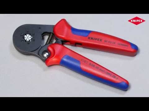 Antgalių užspaudimo replės su savaiminiu susireguliavimu KNIPEX 975314 video