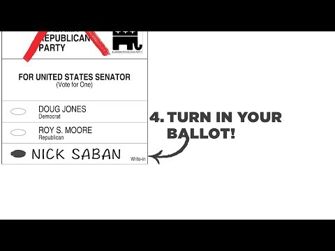 Alabama Ad Shows How To Vote For Nick Saban As Write-In Senate Candidate