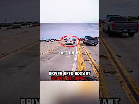 Driver gets INSTANT KARMA by Motor Cops‼️🤯