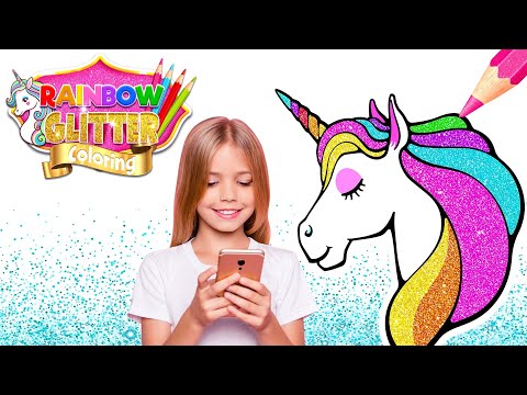 Rainbow Glitter Coloring Book Video