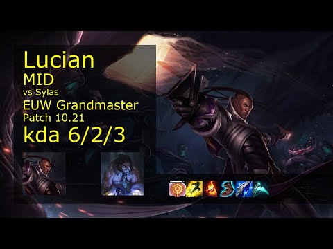 Lucian Mid vs Sylas - EUW Grandmaster 6/2/3 Patch 10.21 Gameplay