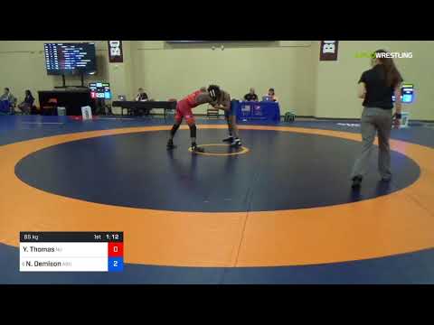2018 Marine Corps US Open/UWW Junior Freestyle 65 Con 8 #2 - Yahya Thomas (NU) Vs. Navonte Demison