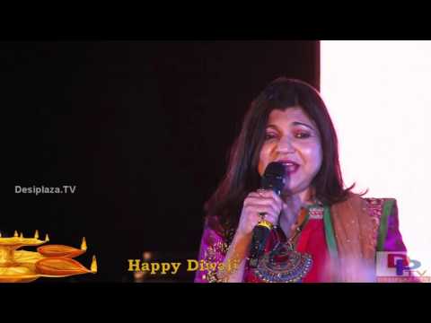 Alka Yagnik singing  Chamma Chamma Baaje Re song at DFWICS Diwali Mela 2015 at Dallas