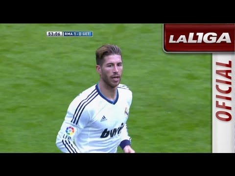 Gol de Sergio Ramos (1-0) en el Real Madrid - Getafe - HD