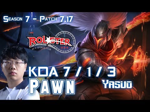 KT Pawn YASUO vs ANIVIA Mid - Patch 7.17 KR Ranked