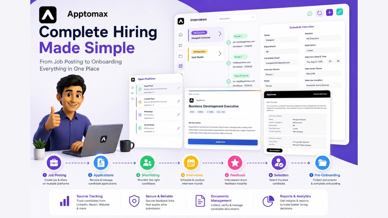 Apptomax Recruit product demo video thumbnail