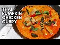 Thai Pumpkin Chicken Curry | Gaeng Ped Gai Faktong | Thai Pumpkin Curry | Chicken Pumpkin Red Curry