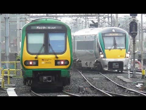 Irish Rail 29000 Class Commuter and 22000 Class Intercity Trains - Connolly Station