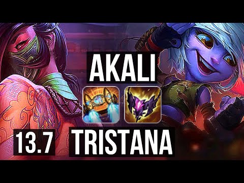 AKALI vs TRISTANA (MID) | 6/1/5, 400+ games | KR Master | 13.7