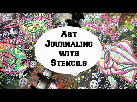 Art Journaling with Stencils | Art Journal Process For Beginners