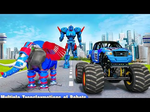 Elephant Robot Transform Monster Truck Robot Games | Android Gameplay | Rution Games