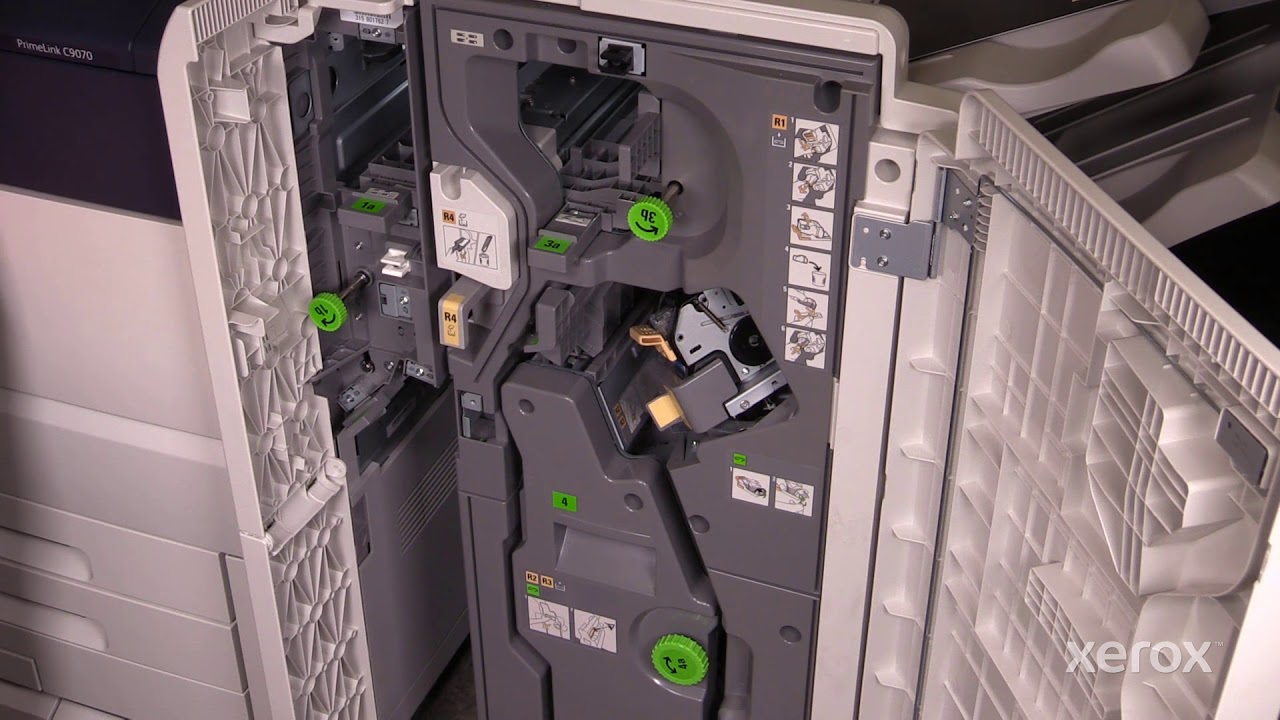 Xerox® PrimeLink® C9065 C9070 Series Printer Clearing Jams from the Finisher