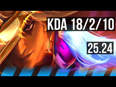 TALON vs KATARINA (MID) | 61K damage, Good KDA: 18/2/10 | KR Master | 25.24