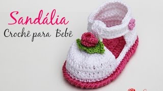 Sandália de Crochê para bebê - Simone Eleotério