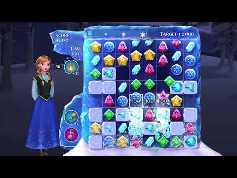 Frozen Free Fall: Snowball Fight Level 193 Walkthrough, No Power Ups