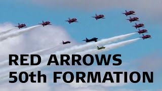 preview picture of video 'Red Arrows 50 Formation Waddington 2014'