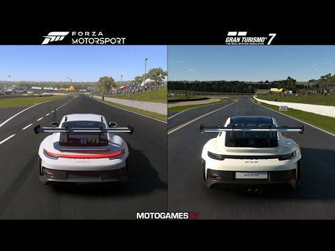 Forza Motorsport (2023) vs Gran Turismo 7 - Porsche 911 GT3 RS (992) at Mount Panorama (Bathurst)