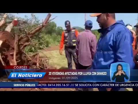 20 viviendas afectadas por lluvia con granizo en Cojedes – El Noticiero emisión meridiana 01/09/25