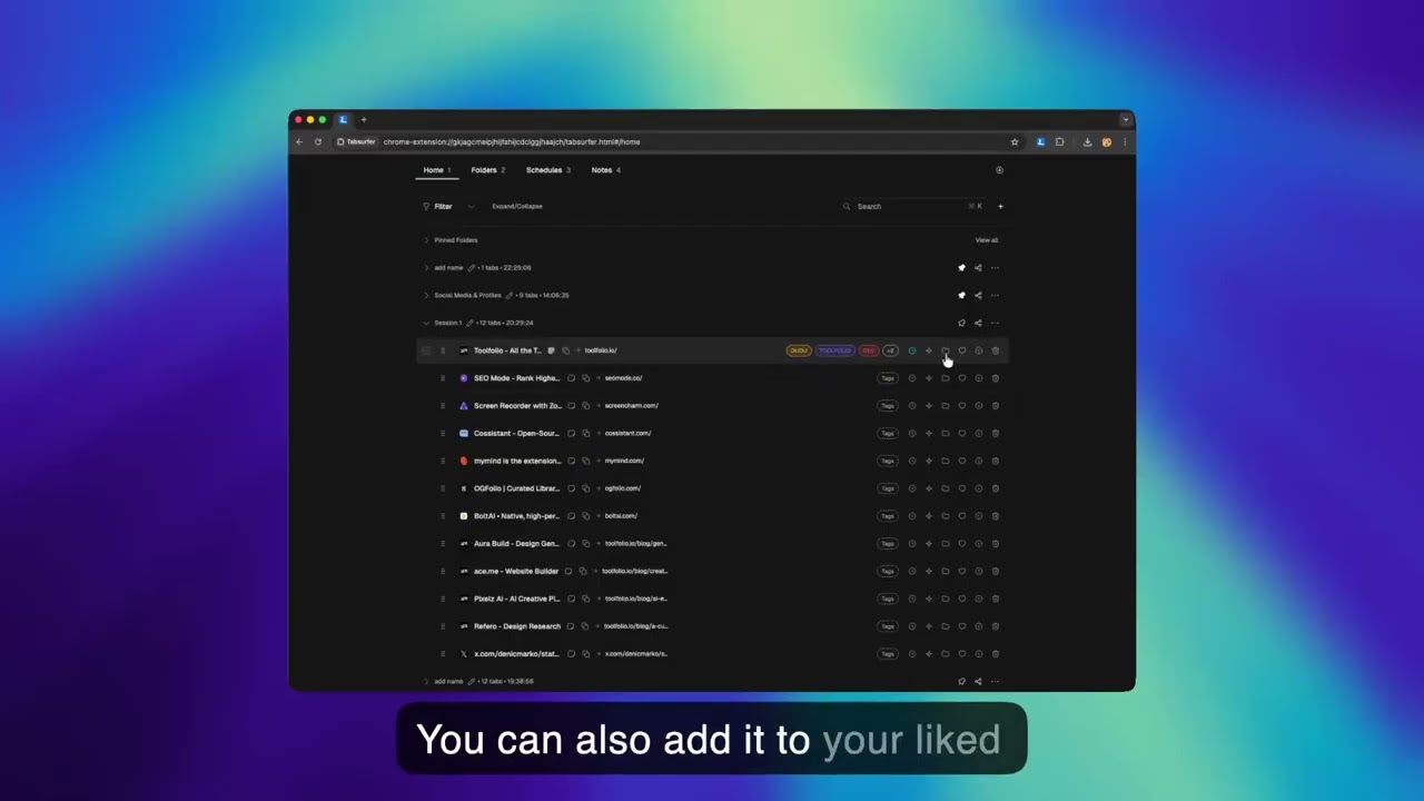 Tabsurfer video preview