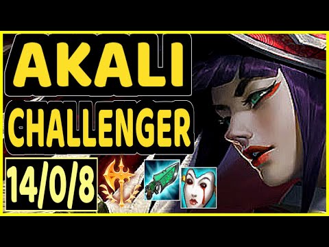 STROMPEST (AKALI) - 14/0/8 KDA CHALLENGER GAMEPLAY - NA