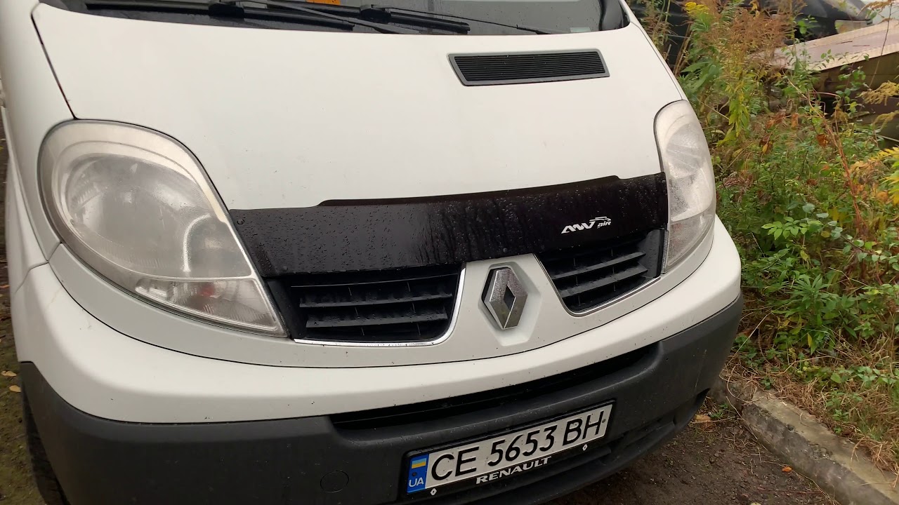 Renault Trafic 2001-2015 гг. Дефлектор капота короткий (ANV) Video 1