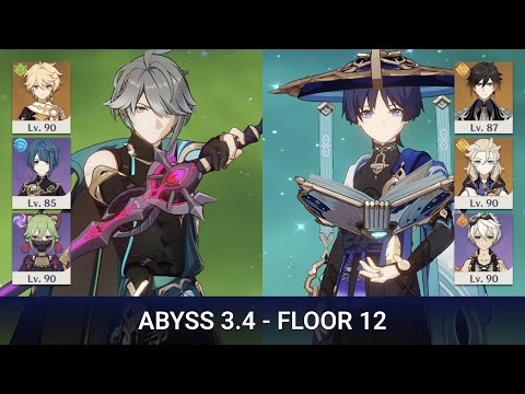 C1 Alhaitham and C0 Wanderer | 3.4 Spiral Abyss Floor 12