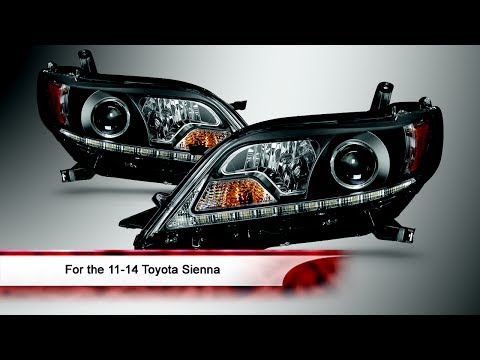 11-14 Toyota Sienna DRL LED Projector Headlights