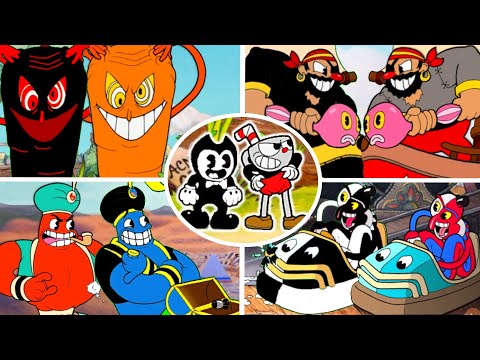 Cuphead & Bendy: 10 Epic Battles Against Cloned Bosses!