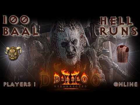 Diablo 2 Resurrected (D2R) - 100 Baal HELL Runs Drop HIGHLIGHTS [EXTREMELY Rare Drops]