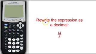 Converting Between Fractions and Decimals on a TI-84