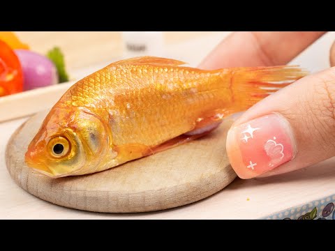 Satisfying Miniature Cooking Braised golden carp with Dracontomelon|Amazing Tasty Miniature Cooking