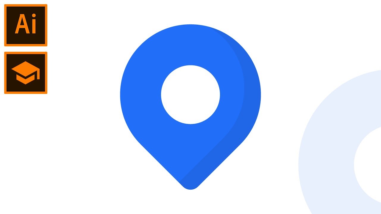 Map Location Icon Design - Adobe Illustrator Tutorial