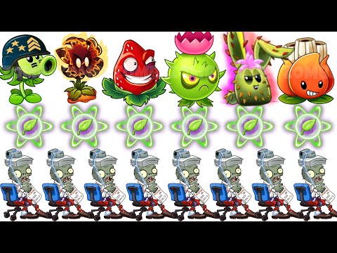 PVZ 2 Plants With 5 Plant Food VS 300 ZCorp Chair Racer Zombie Who Will Win?
